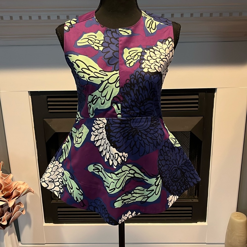 Marni Commessa Floral Peplum Blouse